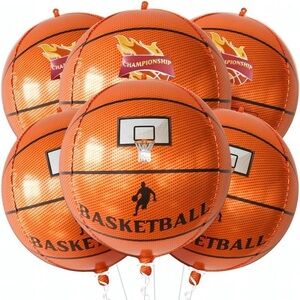 NWT Basketball Balloons Pack of 13 22” Foil Balloons Party Championship Birthday